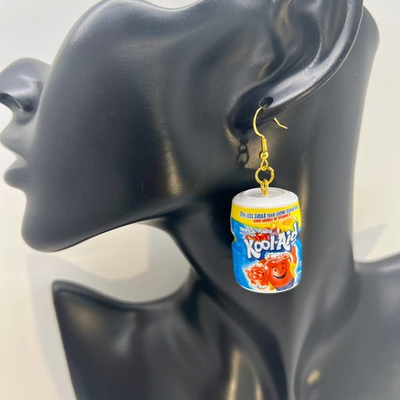 Kool Aid Earrings - Tropical Punch Drink Powder Cans - Mini Brands Earrings - Picture 6 of 6